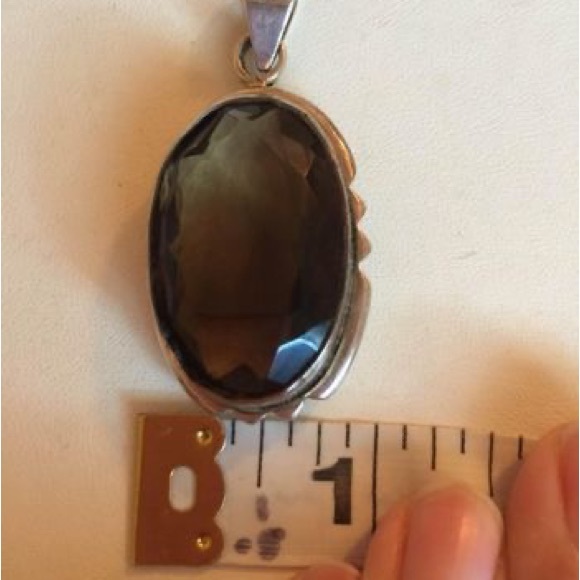 Smoky quartz pendant (sterling silver) - Picture 7 of 7